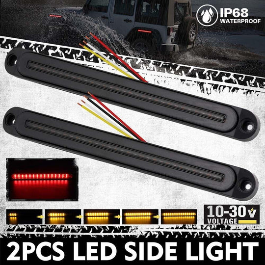 Buy 2Piece LED Tail Lights Flowing Turn Signal Stop brake Trailer Truck Caravan IP68 discounted | Products On Sale Australia