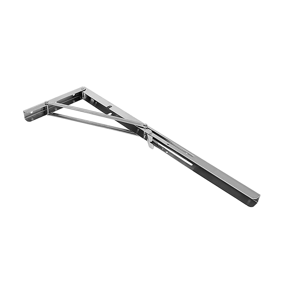 Buy 2x 20" Stainless Steel Folding Table Bracket Shelf Bench 50kg Load Heavy Duty discounted | Products On Sale Australia