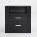 Buy 2X Bedside Table Side Storage Cabinet Nightstand Bedroom 2 Drawer 1 Shelf ZURI BLACK discounted | Products On Sale Australia