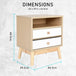 Buy 2X Bedside Table Side Storage Cabinet Nightstand Bedroom 2 Drawer ANYA OAK discounted | Products On Sale Australia