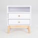 Buy 2X Bedside Table Side Storage Cabinet Nightstand Bedroom 2 Drawer ANYA - WHITE discounted | Products On Sale Australia