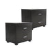 Buy 2X Bedside Table Side Storage Cabinet Nightstand Bedroom 2 Drawer ETTA BLACK discounted | Products On Sale Australia