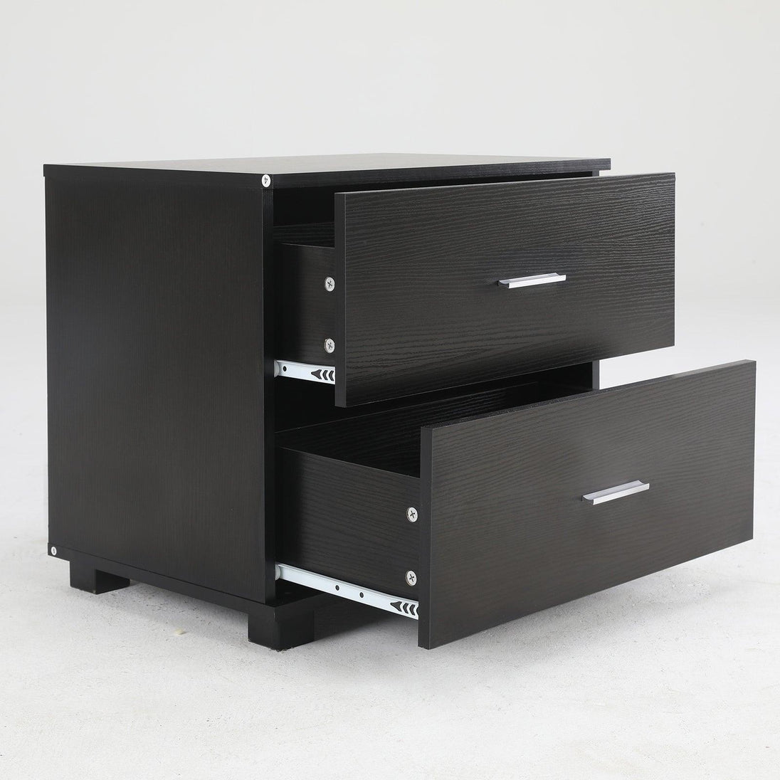 Buy 2X Bedside Table Side Storage Cabinet Nightstand Bedroom 2 Drawer ETTA BLACK discounted | Products On Sale Australia