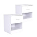 Buy 2X Bedside Tables Storage Cabinet Nightstand 1 Drawer 1 Shelf ELLA WHITE discounted | Products On Sale Australia