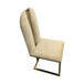 Buy 2X Dining Chair Stainless Gold Frame & Seat Beige Fabric discounted | Products On Sale Australia