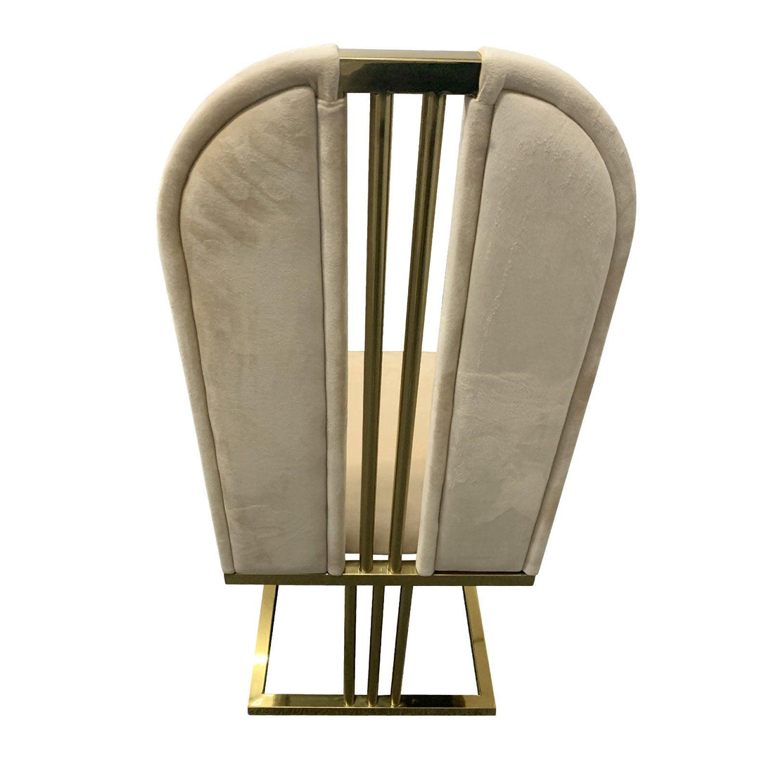 Buy 2X Dining Chair Stainless Gold Frame & Seat Beige Fabric discounted | Products On Sale Australia