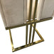 Buy 2X Dining Chair Stainless Gold Frame & Seat Beige Fabric discounted | Products On Sale Australia