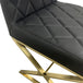 Buy 2X Dining Chair Stainless Gold Frame & Seat Black PU Leather discounted | Products On Sale Australia