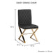 Buy 2X Dining Chair Stainless Gold Frame & Seat Black PU Leather discounted | Products On Sale Australia