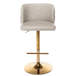 Buy 2x Faux Leather Golden Base Swivel Bar Stools- Beige discounted | Products On Sale Australia