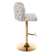 Buy 2x Faux Leather Golden Base Swivel Bar Stools- Beige discounted | Products On Sale Australia