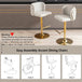 Buy 2x Faux Leather Golden Base Swivel Bar Stools- Beige discounted | Products On Sale Australia