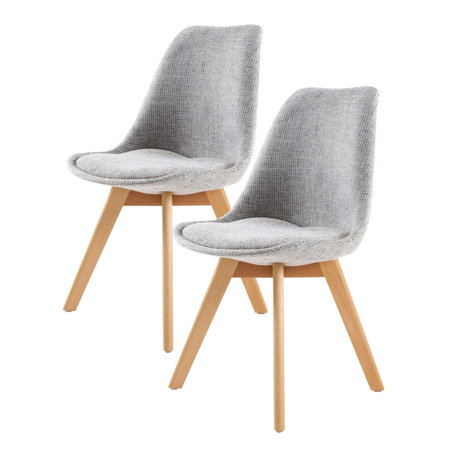 Buy 2X Retro Dining Cafe Chair Padded Seat GREY discounted | Products On Sale Australia