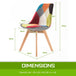 Buy 2X Retro Dining Cafe Chair Padded Seat MULTI COLOUR discounted | Products On Sale Australia