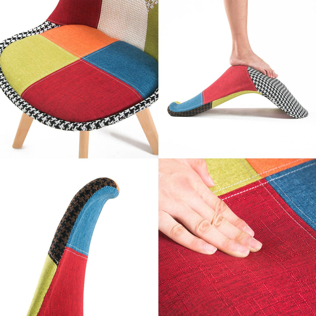 Buy 2X Retro Dining Cafe Chair Padded Seat MULTI COLOUR discounted | Products On Sale Australia