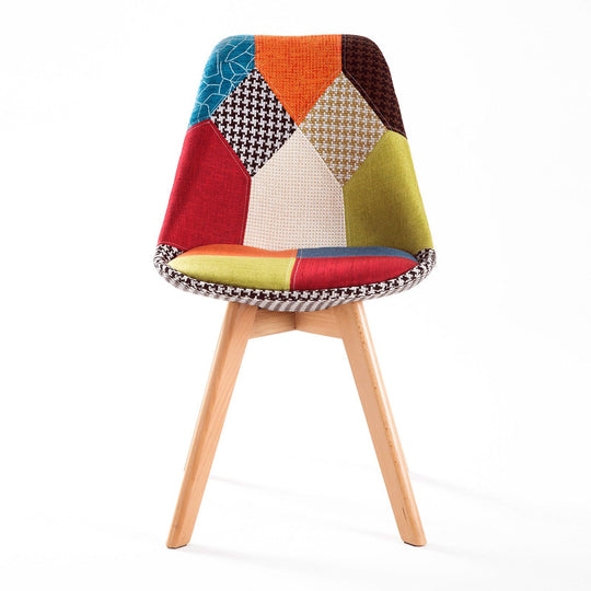 Buy 2X Retro Dining Cafe Chair Padded Seat MULTI COLOUR discounted | Products On Sale Australia