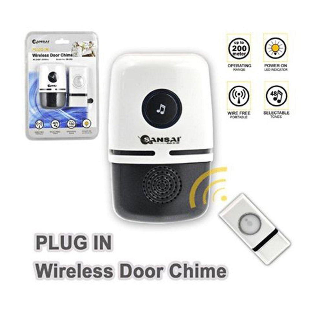 Buy 2X Sansai AC Powered Door Chime discounted | Products On Sale Australia