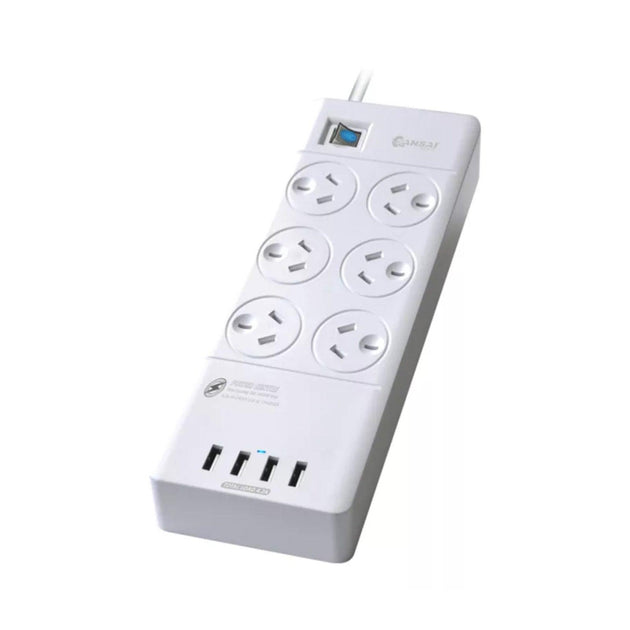 Buy 2X Sansai Surge Protected USB Power Board 6 Ways discounted | Products On Sale Australia