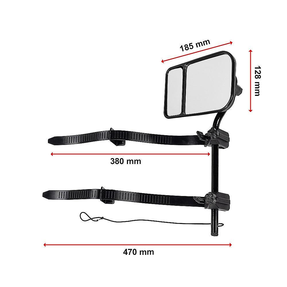 Buy 2x Towing Mirrors Pair Clip on Multi Fit Clamp On Towing Caravan 4X4 Trailer discounted | Products On Sale Australia