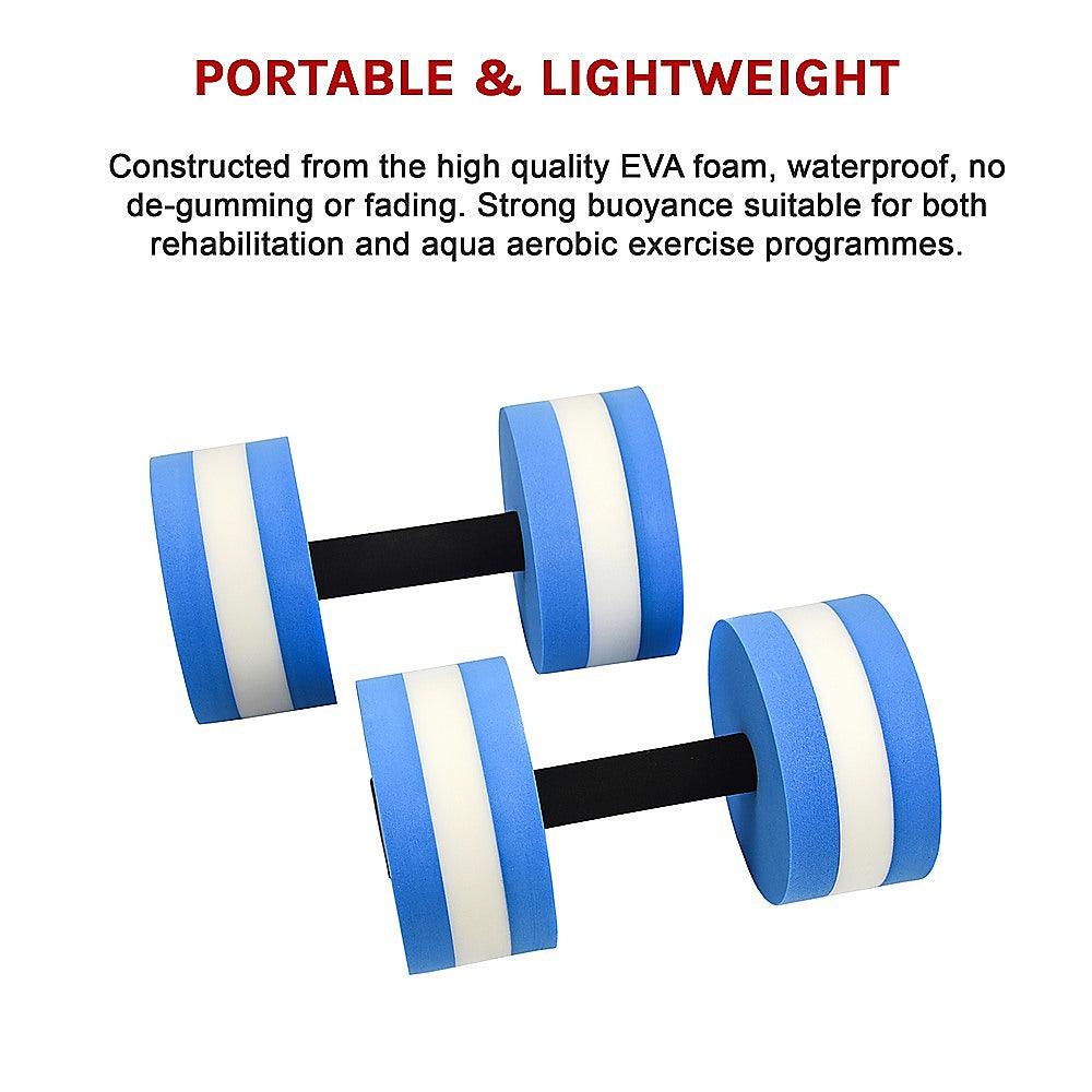 Buy 2x Water Aerobics Dumbbell EVA Aquatic Barbell Aqua Fitness discounted | Products On Sale Australia