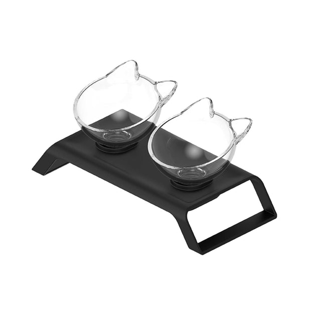 Buy 2x200ml Elevated Cat Bowl Stand - Double Dinner Pet Kitten Food Twin Feeder discounted | Products On Sale Australia