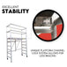 Buy 3.0M Aluminium Scaffold Mobile Tower Single Width Platform Height AU Standard discounted | Products On Sale Australia