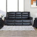 Buy 3+1+1 Seater Recliner Sofa In Faux Leather Lounge Couch in Black discounted | Products On Sale Australia