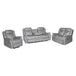 Buy 3-2-1 Seater Finest Grey Fabric Recliner Sofa Sturdy Construction Metal Mechanism discounted | Products On Sale Australia