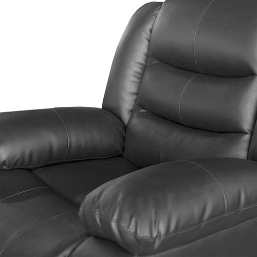 Buy 3+2+1 Seater Recliner Sofa In Faux Leather Lounge Couch in Black discounted | Products On Sale Australia