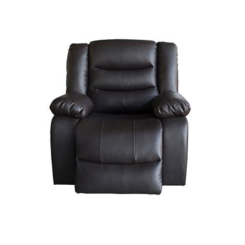 Buy 3+2+1 Seater Recliner Sofa In Faux Leather Lounge Couch in Black discounted | Products On Sale Australia