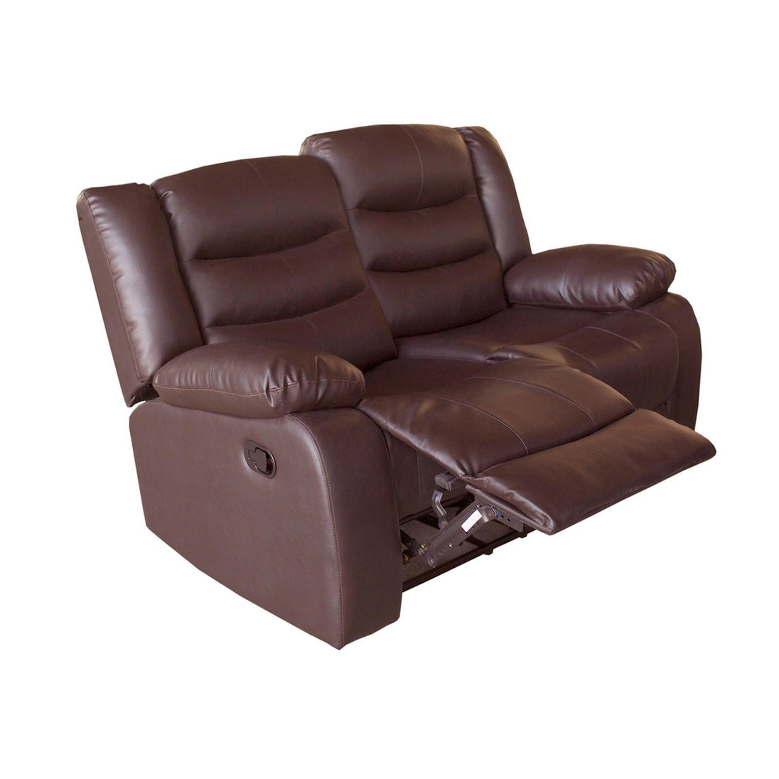 Buy 3+2+1 Seater Recliner Sofa In Faux Leather Lounge Couch in Brown discounted | Products On Sale Australia