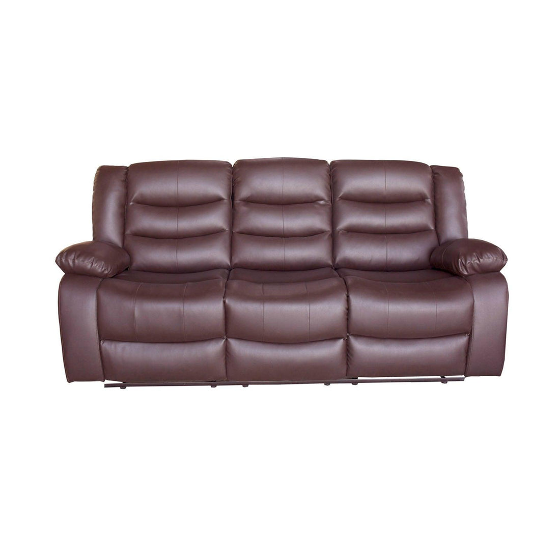 Buy 3+2+1 Seater Recliner Sofa In Faux Leather Lounge Couch in Brown discounted | Products On Sale Australia