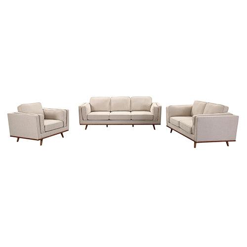 Buy 3+2+1 Seater Sofa Beige Fabric Lounge Set for Living Room Couch with Wooden Frame discounted | Products On Sale Australia