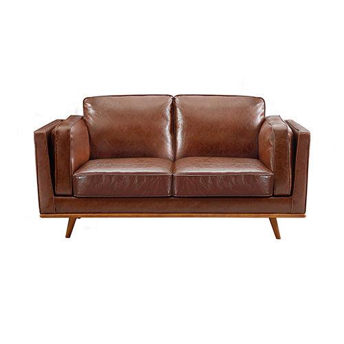 Buy 3+2+1 Seater Sofa Brown Leather Lounge Set for Living Room Couch with Wooden Frame discounted | Products On Sale Australia