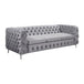 Buy 3+2+1 Seater Sofa Classic Button Tufted Lounge in Grey Velvet Fabric with Metal Legs discounted | Products On Sale Australia