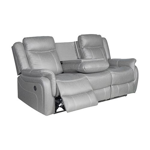 Buy 3-2 Seater Finest Grey Fabric Recliner Sofa Sturdy Construction Metal Mechanism discounted | Products On Sale Australia