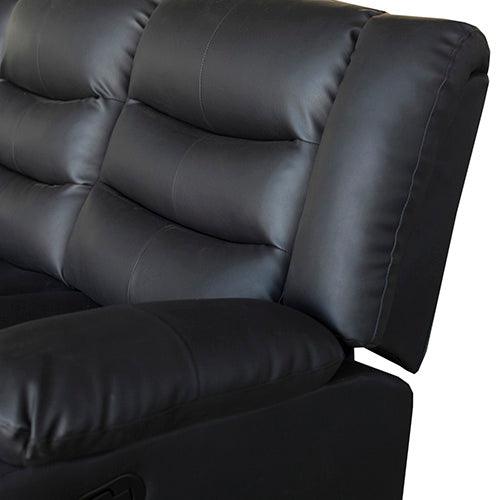 Buy 3+2 Seater Recliner Sofa In Faux Leather Lounge Couch in Black discounted | Products On Sale Australia