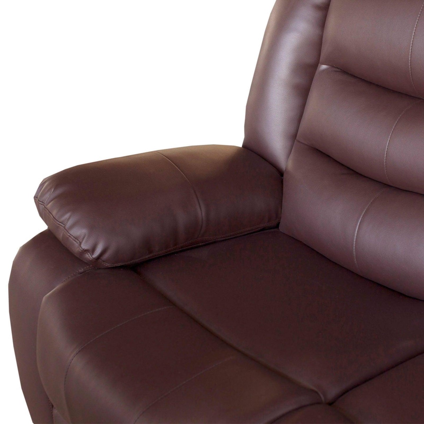 Buy 3+2 Seater Recliner Sofa In Faux Leather Lounge Couch in Brown discounted | Products On Sale Australia