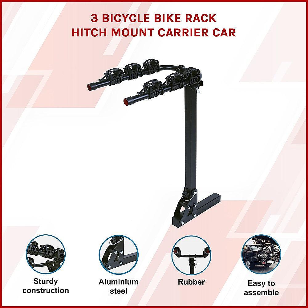 Buy 3 Bicycle Bike Rack Hitch Mount Carrier Car discounted | Products On Sale Australia