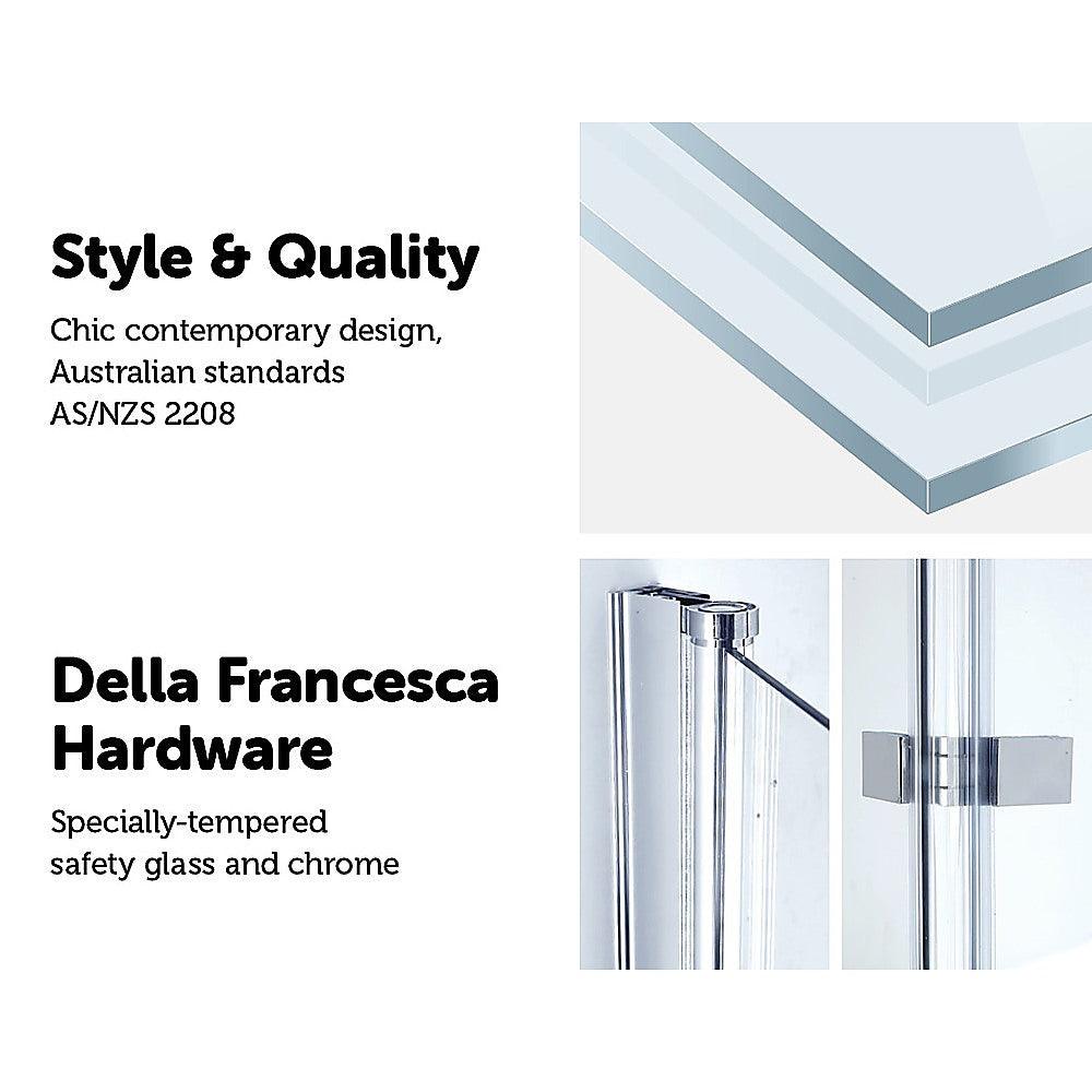 Buy 3 Fold Chrome Folding Bath Shower Screen Door Panel 1300mm x 1400mm discounted | Products On Sale Australia