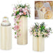 Buy 3 PCS Carboard Round Plinth Cylinder Pedestal Wedding Flower Display Stand discounted | Products On Sale Australia