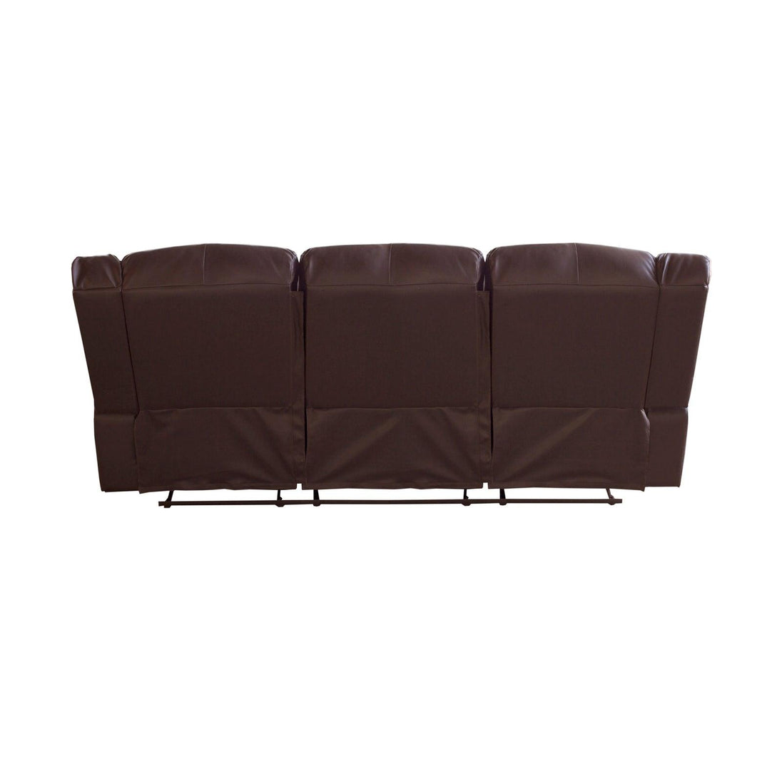 Buy 3 Seater Recliner Sofa In Faux Leather Lounge Couch in Brown discounted | Products On Sale Australia