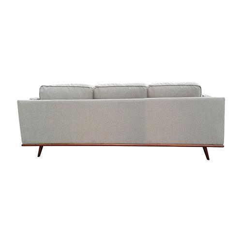 Buy 3 Seater Sofa Beige Fabric Modern Lounge Set for Living Room Couch with Wooden Frame discounted | Products On Sale Australia