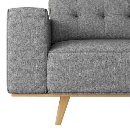 Buy 3 Seater Sofa Fabric Upholstery Grey Colour Pocket Spring Wooden Frame discounted | Products On Sale Australia