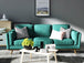 Buy 3 Seater Sofa Teal Fabric Lounge Set for Living Room Couch with Wooden Frame discounted | Products On Sale Australia