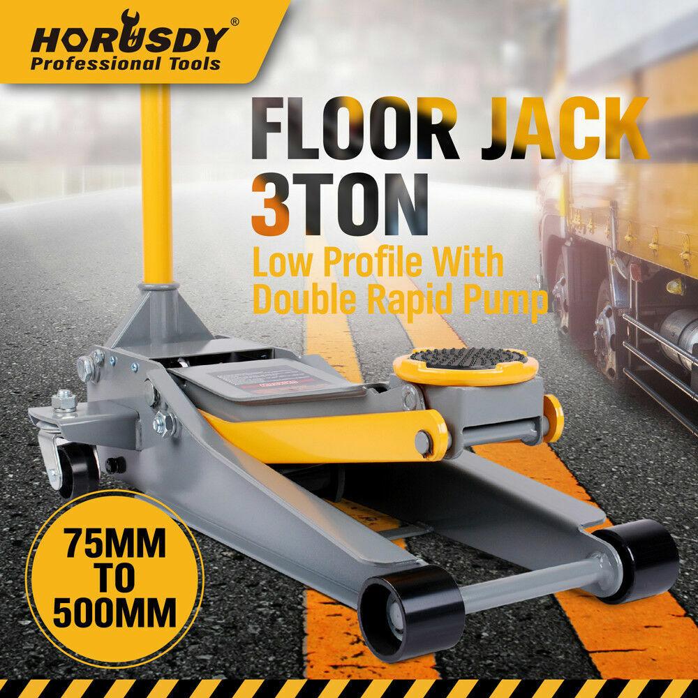 Buy 3-Ton Super Low Profile Hydraulic Floor Jack Car Trolley Quick Lift Dual Pump discounted | Products On Sale Australia