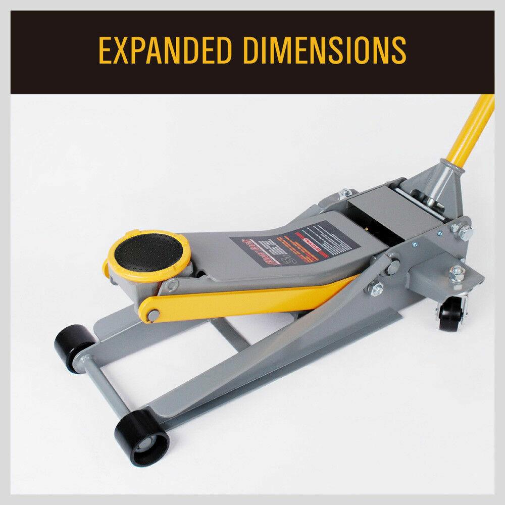 Buy 3-Ton Super Low Profile Hydraulic Floor Jack Car Trolley Quick Lift Dual Pump discounted | Products On Sale Australia