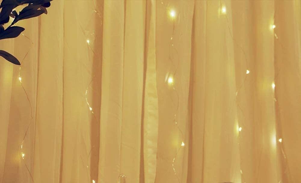 Buy 300 LEDs Window Curtain Fairy Lights 8 Modes and Remote Control for Bedroom (Warm White, 300 x 300cm) discounted | Products On Sale Australia