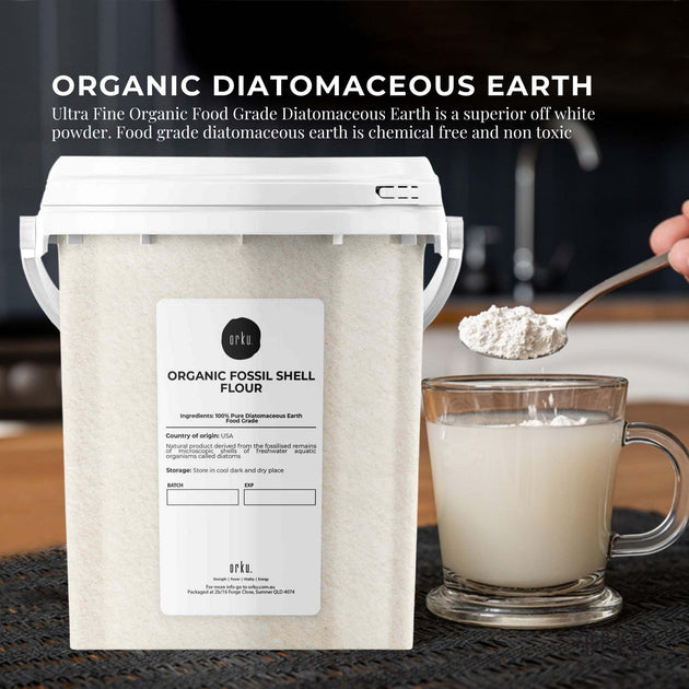 Buy 300g Organic Fine Diatomaceous Earth Tub - Food Grade Fossil Shell Flour Powder discounted | Products On Sale Australia