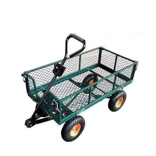 Buy 300kg Gardeon Mesh Garden Cart Steel Removable Sides Trolley Wagon ATV Trailer discounted | Products On Sale Australia